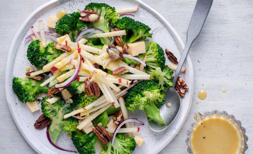 Apple Broccoli Salad with Smoked Gouda